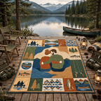 Fishing Couple Quilt Blanket - Romantic Fishing Blanket, Couples Angler Gift & Rustic Lake Cabin Decor