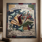 Romantasy Readers Society Quilt, Lost In Love Found In Books Blanket, Fantasy Book Lover Bedspread, Bookish Throw Decor, Romance Book Gift